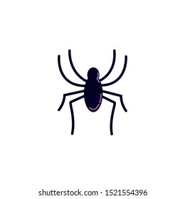 halloween spider animal isolated icon vector illustration design