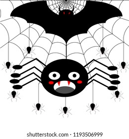 Halloween spider background.