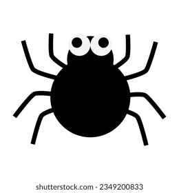 Halloween spider cartoon icon. vector illustration.