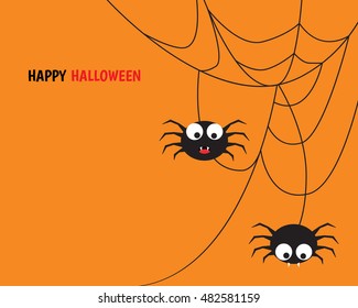 halloween spider concept. banner background for Halloween Party night
