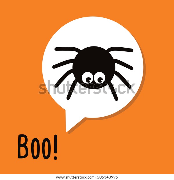 Halloween Spider Concept Chat Speech Bubble Stock Vector Royalty Free