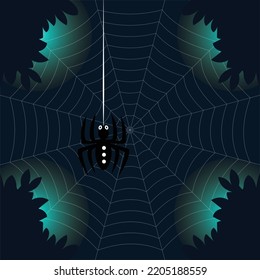 La araña de Halloween creó el patrón web