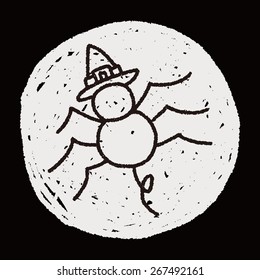 halloween spider doodle drawing