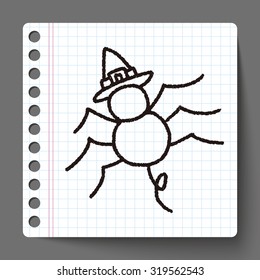 halloween spider doodle drawing