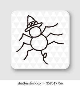 halloween spider doodle drawing
