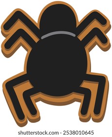 Ilustración plana de galletas de jengibre de la araña de Halloween