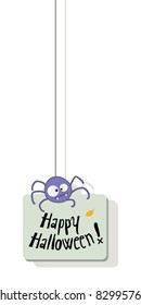 halloween spider with greeting