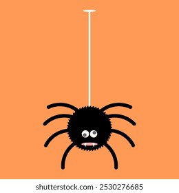 halloween spider. hanging spiders. Spider webs. cute spider. Halloween characters. scary. horror. Halloween theme. mystical character. monsters. evil character. vector illustration. scary creature