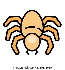 Halloween spider icon. Outline halloween spider vector icon for web design isolated on white background