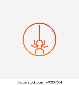 Halloween spider icon.gradient illustration isolated vector sign symbol