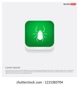 Halloween Spider iconGreen Web Button - Free vector icon