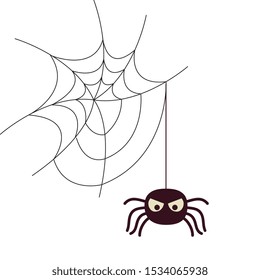 halloween spider insect isolated icon vector illustration design