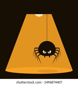 Halloween Spider Lamp Light Vector