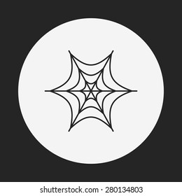 halloween spider line icon