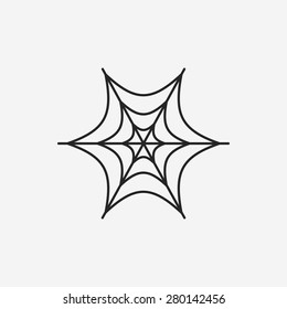 halloween spider line icon