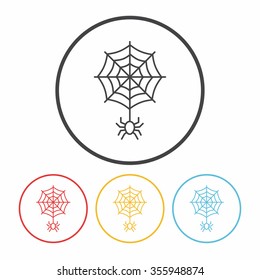 halloween spider line icon