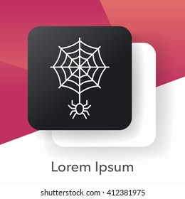 halloween spider line icon