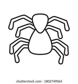 halloween spider line style icon vector illustration design