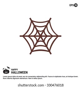 Halloween Spider Net icon. Halloween Flat elements collection.  simple minimal, flat, solid, mono, monochrome, plain, contemporary style. Vector illustration web internet design elements