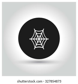 Halloween Spider Net icon. Halloween pictogram elements collection.  simple minimal, flat, solid, mono, monochrome, plain, contemporary style. Vector illustration web internet design elements