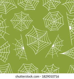 Halloween Spider Net Seamless Background