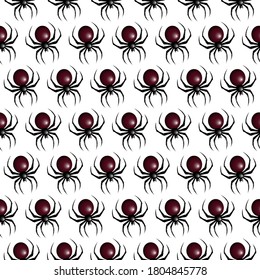 Halloween spider pattern. Seamless spiders background. Halloween pattern.