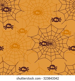 Halloween spider seamless pattern