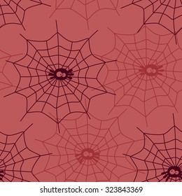 Halloween spider seamless pattern