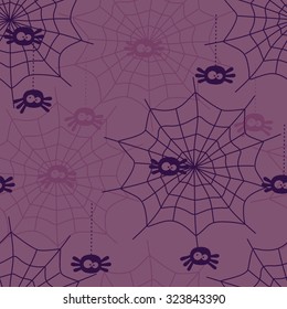 Halloween spider seamless pattern