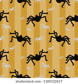 Halloween spider and spider shadows seamless pattern. vector illustration for fashion textile print and wrapping with festive design.