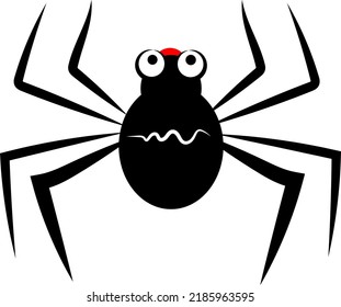 halloween spider sticker character icon vector illustration design logo