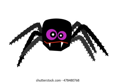 halloween spider vector creepy crawlies isolated web silhouette venom