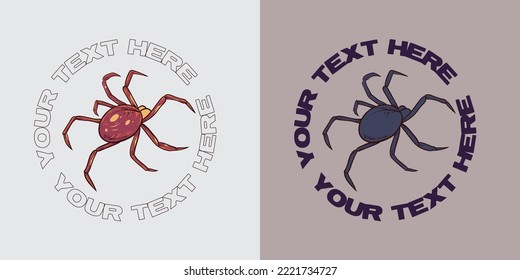 Halloween Spider Vector Design Illustration