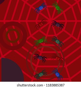 Halloween spider vector illustration