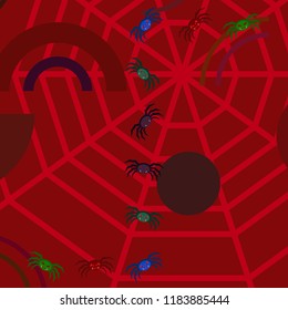 Halloween spider vector illustration