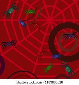 Halloween spider vector illustration
