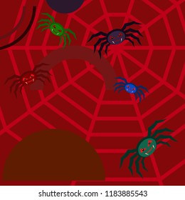 Halloween spider vector illustration