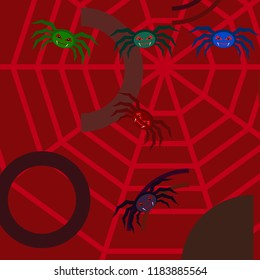Halloween spider vector illustration
