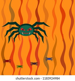 Halloween spider vector illustration
