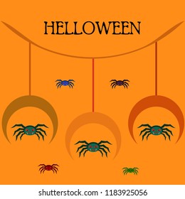 Halloween spider vector illustration