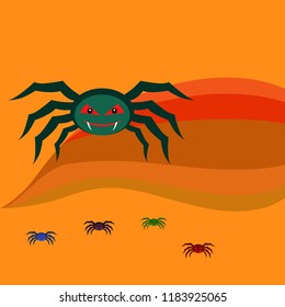 Halloween spider vector illustration