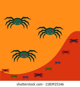 Halloween spider vector illustration