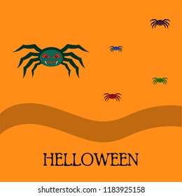 Halloween spider vector illustration