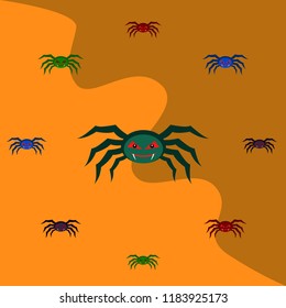 Halloween spider vector illustration