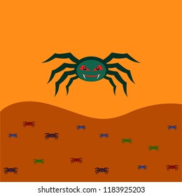 Halloween spider vector illustration