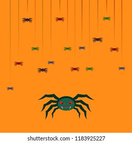 Halloween spider vector illustration