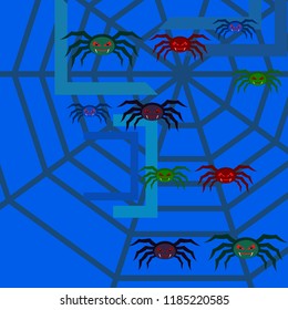 Halloween spider vector illustration