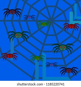 Halloween spider vector illustration