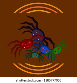 Halloween spider vector illustration