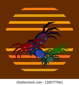 Halloween spider vector illustration
